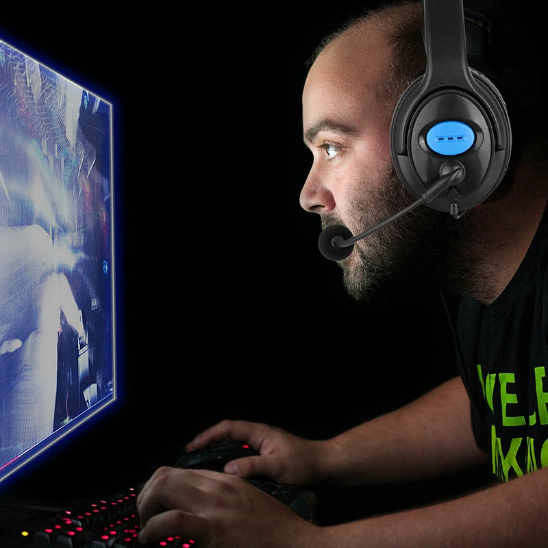 Gaming Headset Stereo Sound Headphone 3 5mm Wired Mic for Laptop Game Console LHB99