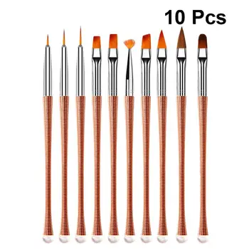 

10Pcs Manicure Painting Pen Nail Art Brush Nail Dotting Pen Nail Painting Tool Manicure Accessories for Women Nail Salon