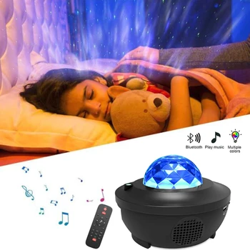 

2Pcs Colorful Starry Sky Projector Galaxy Light Blueteeth USB Voice Control Music Player LED Night Light Projection Lamp Gift