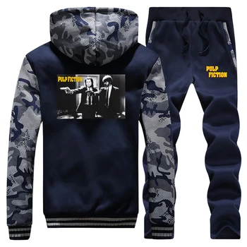 

New Fashion Men Set 2019 Thick Warm Hoodies+Pants Set Male Tracksuit Outdoors Suit Men's Set Casual Sportswear Suit
