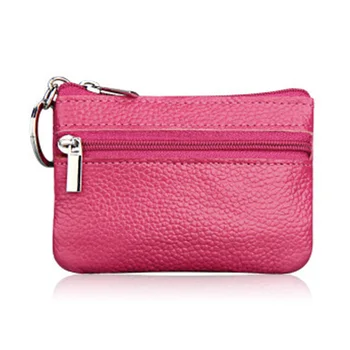 

New Pouch Purse Mini Wallet Unisex Ladies Men Leather Small Coin Card Key Ring Wallet
