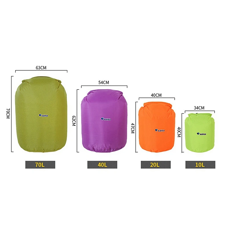 Waterproof Dry Bag Outdoor Ultralight Foldable Storage 10L 20L For Camping Hiking Kayaking Rafting Swimming