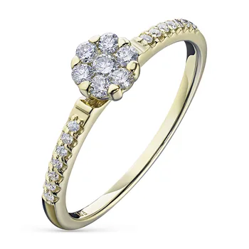 

Yellow gold ring with diamonds e0301kts09181200