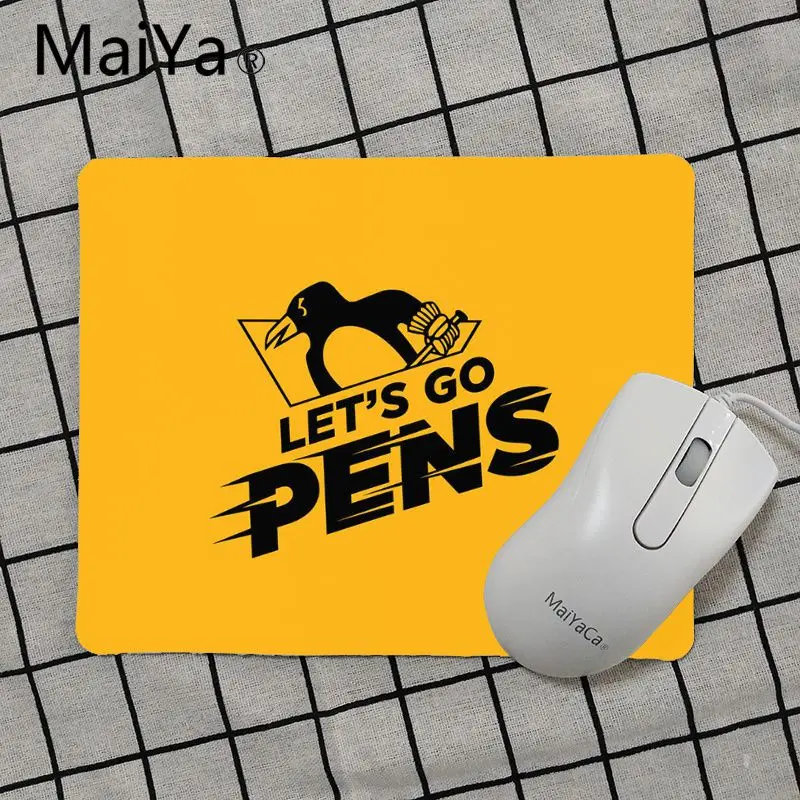 Maiya Высокое качество Питтсбург Пингвинс коврик для мыши геймерская игра коврики Гладкий блокнот для письма настольные компьютеры мат игровой коврик для мыши - Цвет: No Lock Edge25x29cm