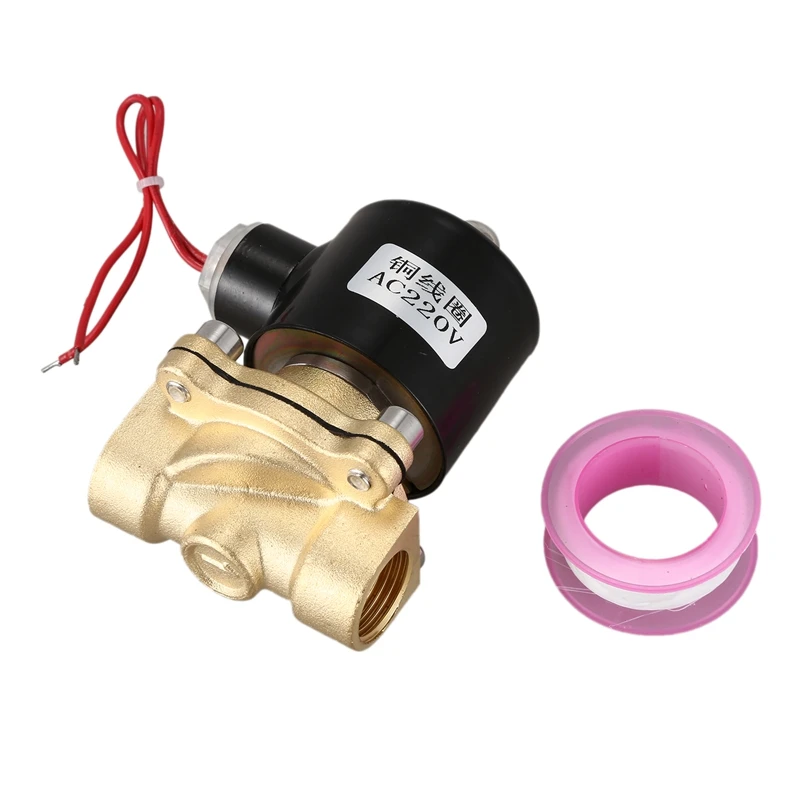 

DN15 1/2 Inch AC220V Brass Electric Solenoid Valve with Two-Way Two-Position for Water / Oil / Gas