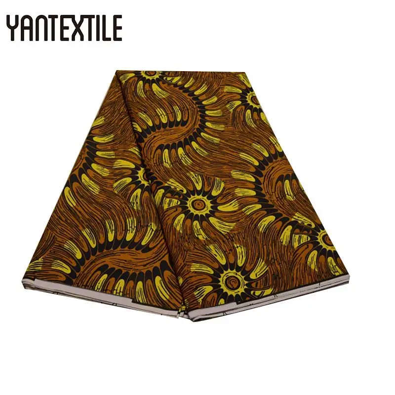 19080012 YANTEXTILE африканская восковая ткань полиэстер воск Анкара ткань Африканский настоящий воск принт африканская ткань Tissu Africain для леди - Цвет: 19080012