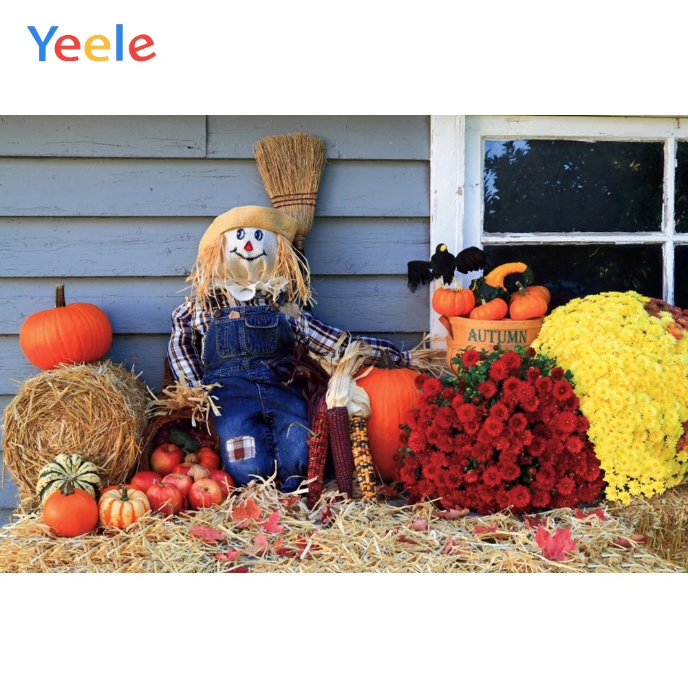 

Yeele Backdrops For Baby photocall Harvest Hay Toys Flowers Autumn Photo Studio Props Child photography Backgrounds photophone