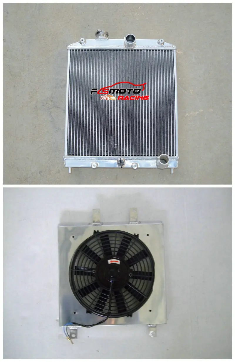 Высокопроизводительный для 1992-2000 Honda Civic EG EK B16 B18 32 мм Труба алюминиевый сплав радиатор+ кожух+ вентилятор