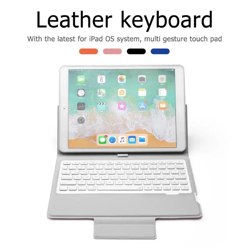78 ключей кожаный чехол Bluetooth клавиатура откидная крышка беспроводной планшет с подсветкой клавиатура для iPad 10,2 дюймов