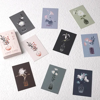 

28 Sheets/Set Dream Flower Plant Series Lomo Card Cartoon Mini Postcard Message Card Christmas Gifts