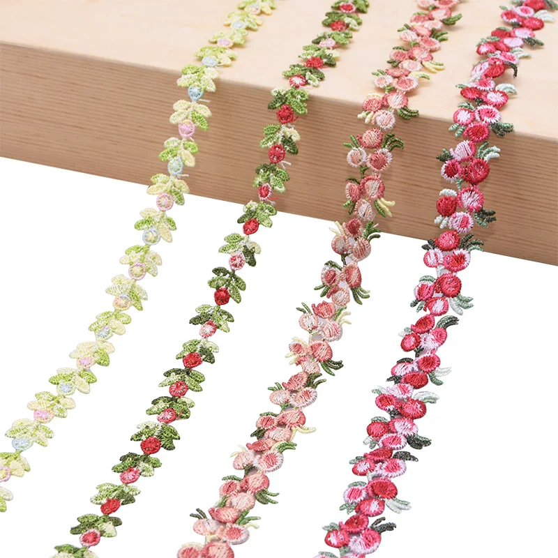Flower Embroidered Lace Trim Ribbons Fabric Trim DIY Sewing Handmade Craft Materials Clothes Accessories Home Decoration 2Yards lace fabric lace ribbon lace garment accessories lace sewing supplies lace decoration lace accessories lace sewing accessories clothing accessories