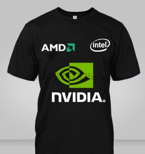 Мужская Intel AMD NVIDIA ноутбуки игровая футболка все размеры различные цвета | одежда