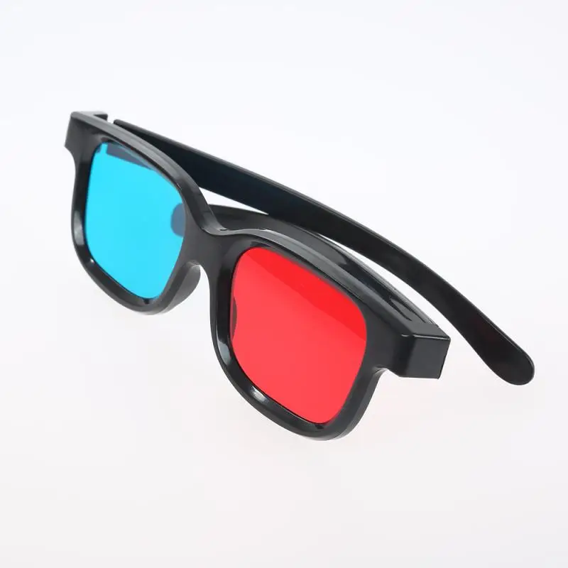5Pcs Universal 3D Plastic Glasses / Oculos / Red Blue Cyan 3D Glass Anaglyph 3D Movie Game DVD Vision/Cinema Black Frame