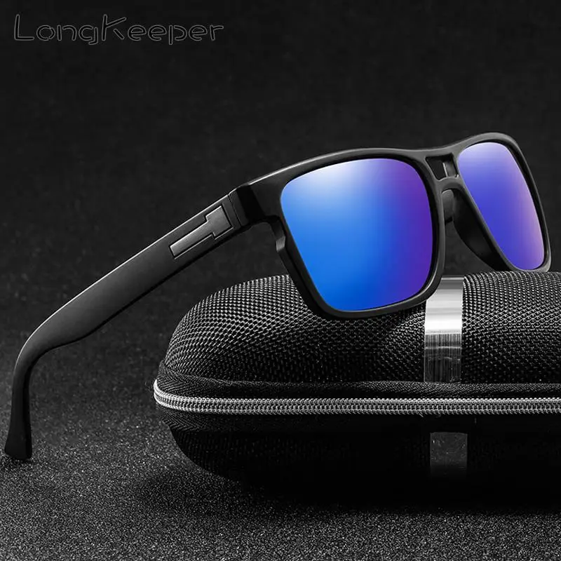 

LongKeeper 2020 Polarized Sunglasses Men Square Mirror Driving Sun Glasses Brand Designer Retro Driver Sunglass UV400 Goggles