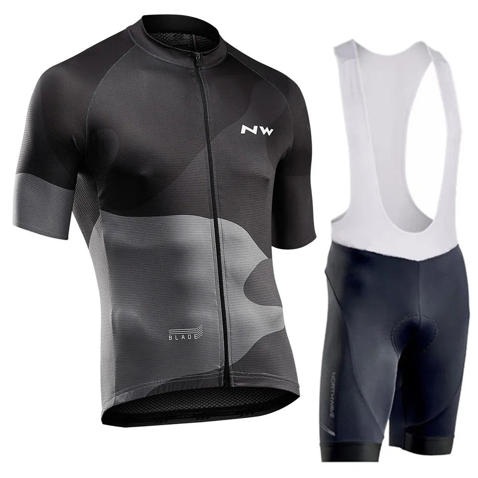 White Bib suit NW Northwave Pro Team Мужская спортивная одежда для велоспорта летняя одежда для горного велосипеда Ropa Ciclismo hombre быстросохнущие шорты - Цвет: White Bib suit