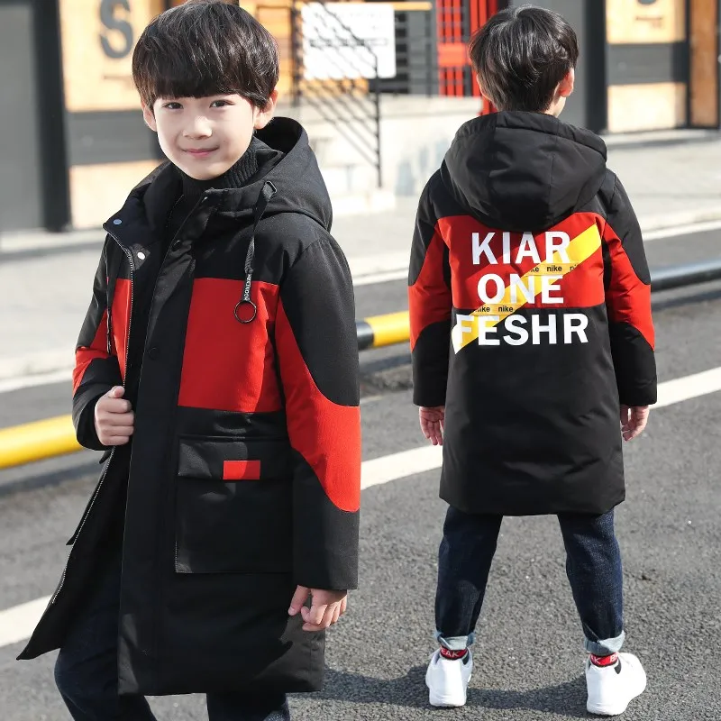 new children clothing boy clothes warm winter down cotton jacket Hooded coat windproof thicken outerwear kids parka 5-16Y