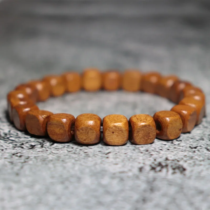 Natural Wooden Geometric Bracelet for Men and Women