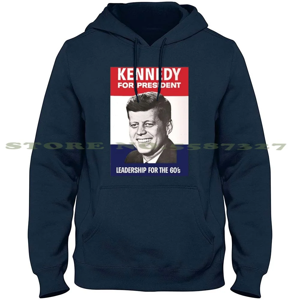 Jfk Campaign Poster Long Sleeve Hoodie Sweatshirt Jfk Campaign Politics