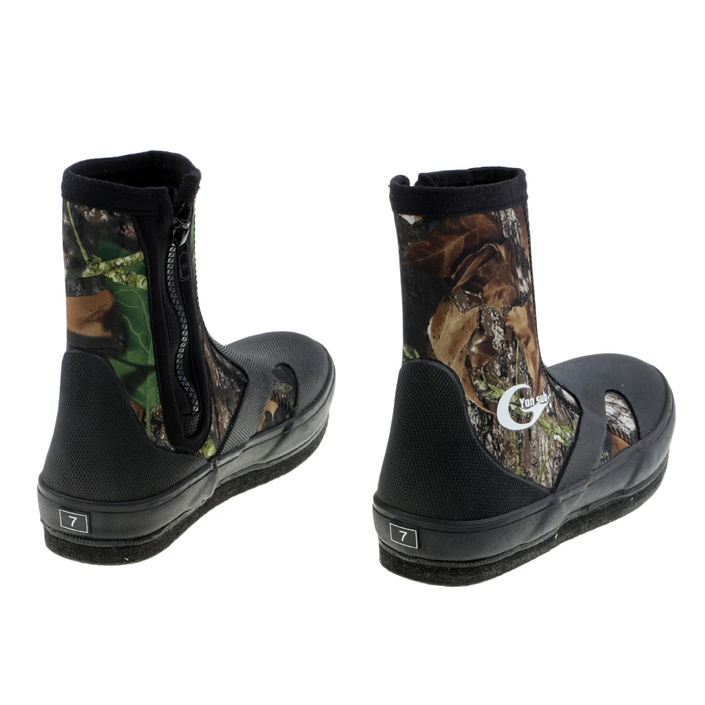 Premium Neoprene Non-slip Diving Boots 5mm Snorkeling Scuba Diving Fishing Shoes Upstream Shoes Wear-resistant Warm Comfortable 
