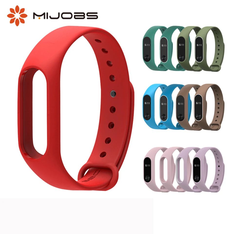Силиконовый ремешок для Xiaomi Mi Band 2 оригинальный браслет mi аксессуары браслета