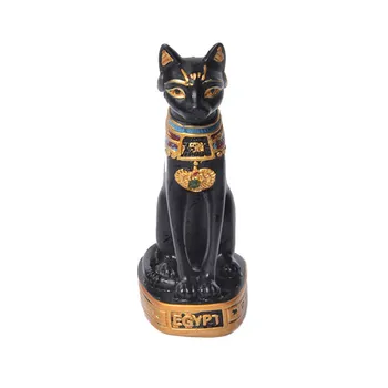 

Resin Crafts Exotic Customs Figurine Statue Egyptian Cat Goddess Bastet Statue Home Decoration Gifts Home Vintage Ornaments