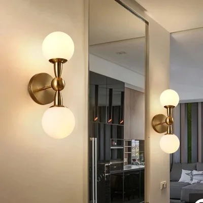

Nordic Creative Designer Studio Wall Light Art Simply Glass Dining Room Hotel Bedroom Light Fixtures Free Shipping