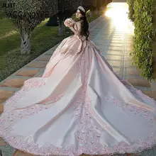 Luksusowe sukienki Quinceanera 2021 V z dekoltem, bez ramienia Sexy Backless koronkowa aplikacja z perełkami perły koronkowa aplikacja słodka 15 16 sukienka