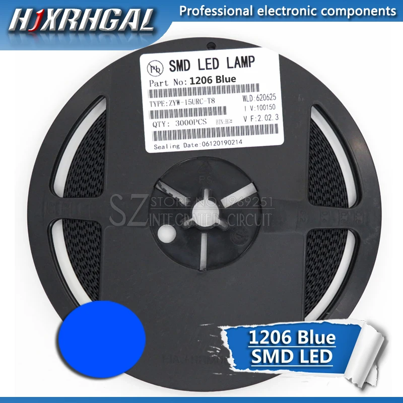 1 шт. синий 1206 светодиодные диоды smd свет и hjxrhgal