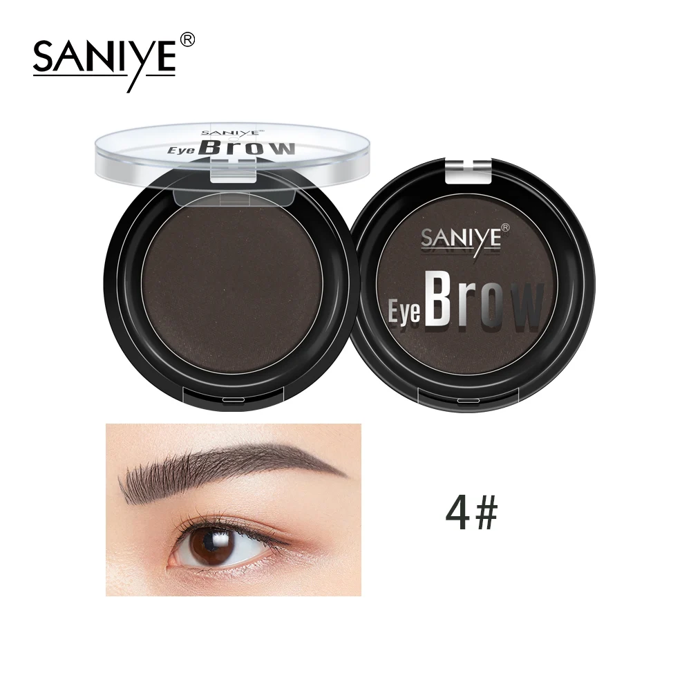 SANIYE Eyebrow Powder Waterproof Eyebrow Natural Delicated Brow Powder Palette Black Brown Color polvo de cejas E0131