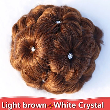 WTB женский кудрявый шиньон волос булочка пончик клип в шиньон синтетическое высокотемпературное волокно шиньон с 9 цветными сверлами - Цвет: #5