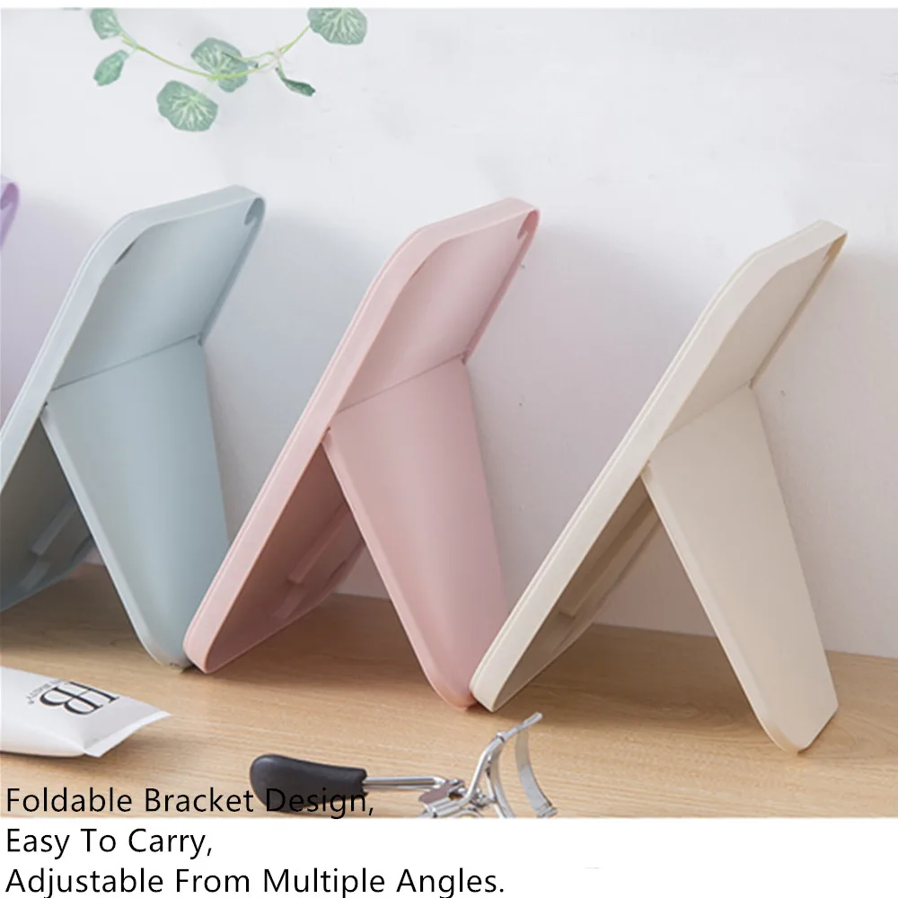 New Fashion High List Face Makeup Skin Care Mirror Portable Home Folding Desktop Colorful Dressing Large Square Princess Mirror New Fashion High List Face Makeup Skin Care Mirror Portable Home Folding Desktop Colorful Dressing Large Square Princess Mirror