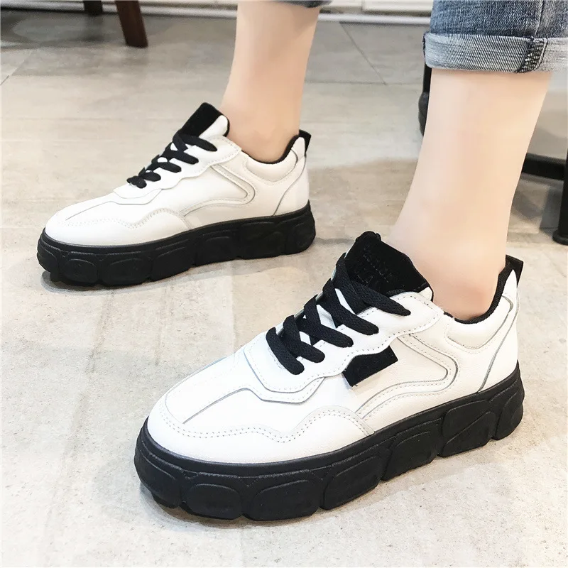 

Small White Shoes Women's 2020 Spring Thick Bottomed Casual Versatile INS Super Fire Couples Dad Shoes Large Size WOMEN'S Shoes
