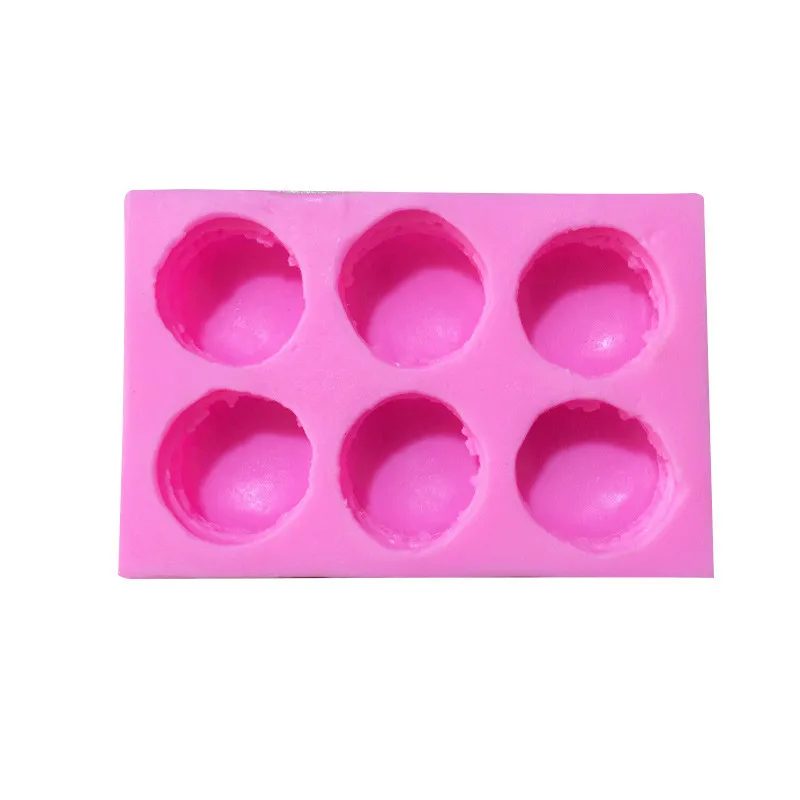 Стиль 6 полости 3D Macarons Плесень DIY ручной работы мыло Плесень легкая глина еда Силикагель Гамбург плесень