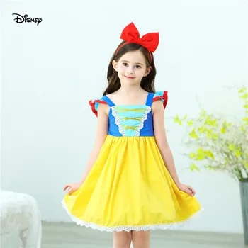 

Disney Short Sleeve Princess Dress Winter Romance Sweet Dress European and American Girls Halloween Dress