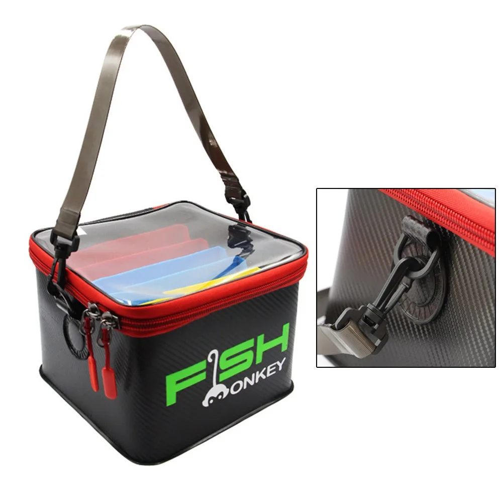 

1pcs ​EVA Bucket With 6pcs Insert Box 48 Slot Squid Jig Case Fishing Lure Bait Storage Bag Boat Tackle Bag Container Pesca Iscas