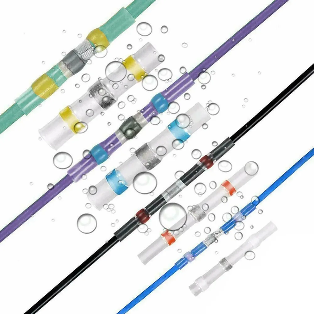 250Pcs Practical Electrical Waterproof Seal Heat Shrink Butt Terminals Solder Sleeve Wire Connectors