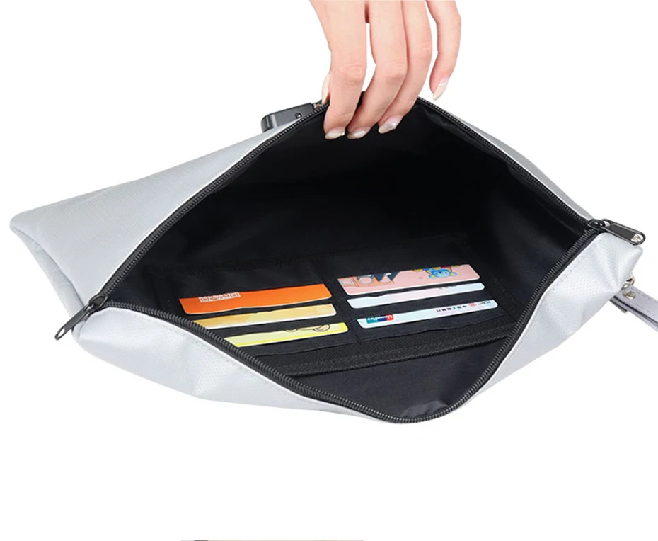 portable tool chest Fireproof Document Bags Waterproof and Fireproof Money Bag NON-ITCHY Fiberglass Fabric Fireproof Safe Storage Pouch with Zipper bucket tool bag