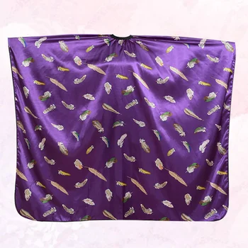 

Useful Hairdressing Cape Waterproof Haircut Cape Hair Cutting Cloak Haircut Gown Protection Supplies for Barber Shop (Purple)