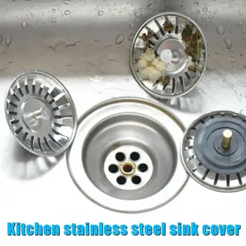 

1pc Stainless Steel Kitchen Sink Stopper Plug For Bath Water Strainer Drain Rubber Drainer Cover Sink Basin Sinkhole O1Q5