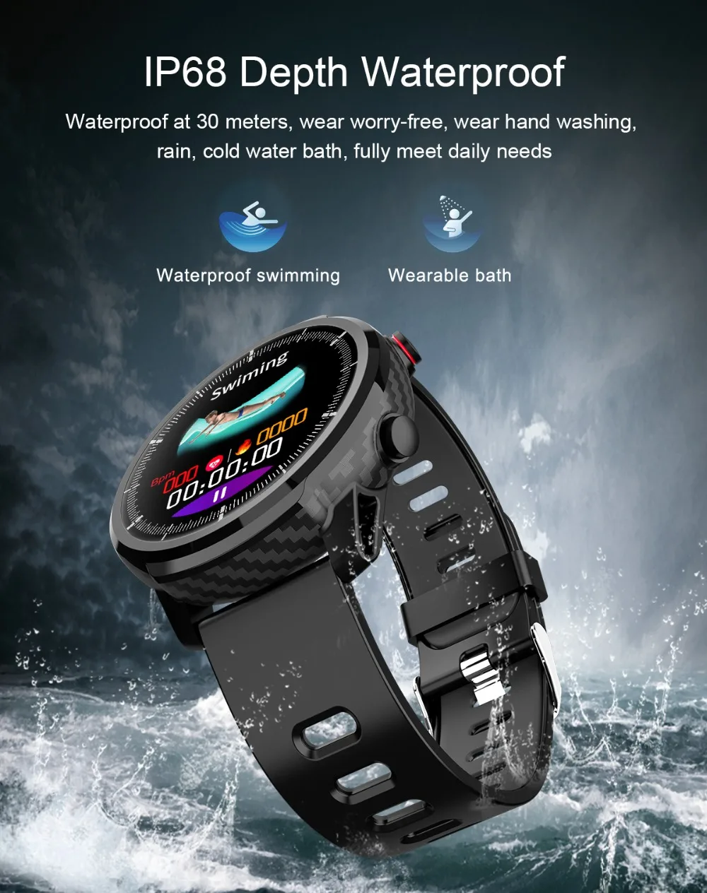 IP68 водонепроницаемый спортивный режим Bluetooth Смарт часы для мужчин Женский Шагомер монитор сердечного ритма отслеживание артериального давления фитнес часы