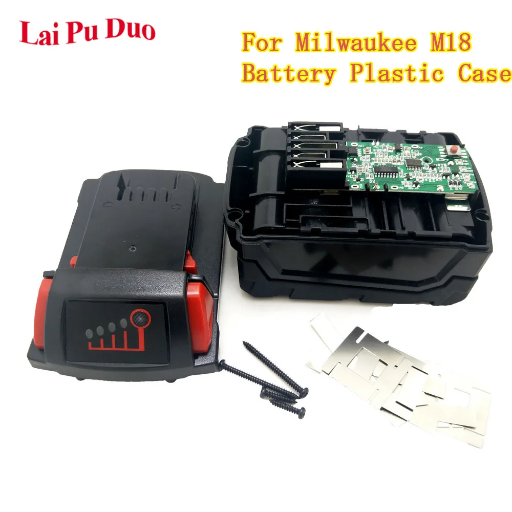 

For Milwaukee M18 18V Li-ion Battery Plastic Case With Charging Protection Circuit M18 48-11-1815 3Ah 4Ah 5Ah PCB Board Kit