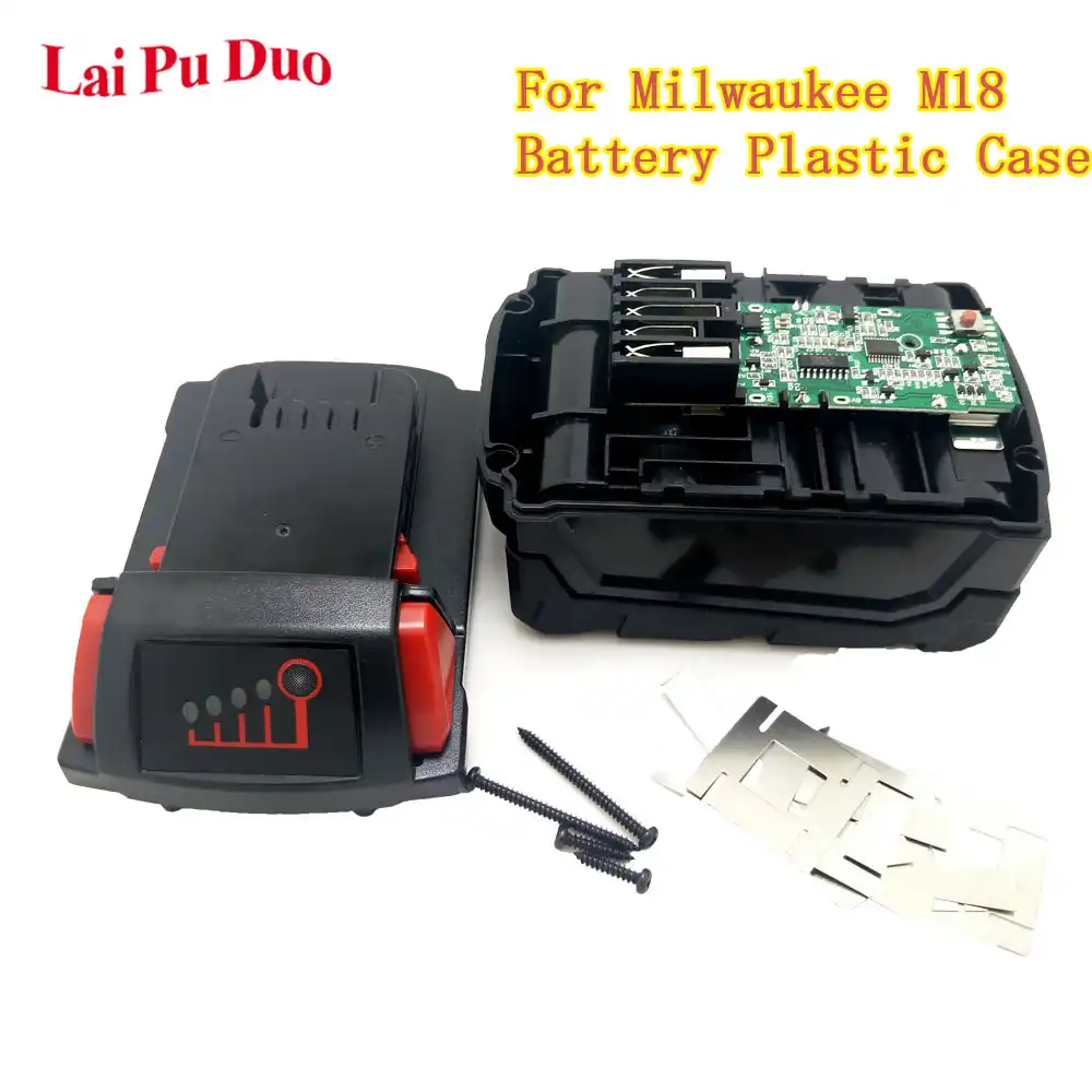 For Milwaukee M18 18v Li Ion Battery Plastic Case With Charging Protection Circuit M18 48 11 1815 3ah 4ah 5ah Pcb Board Kit Replacement Batteries Aliexpress