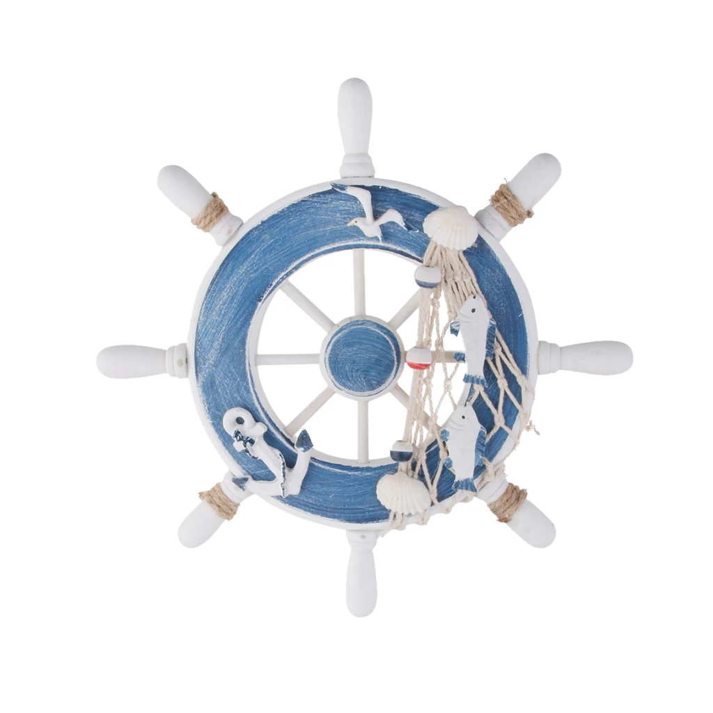 9-inch Wooden Ship Wheel Wood Boat Steering Wheel Pirate Boat Nautical Fishing Ornaments 9-inch Wooden Ship Wheel Wood Boat Steering Wheel Pirate Boat Nautical Fishing Ornaments