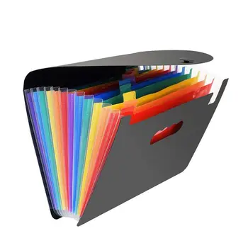 Rainbow Color A4 File Folder Document Bag Receipt File Expanding Wallet Bill Folders 13 Pockets Document Organizer Office Supply 1