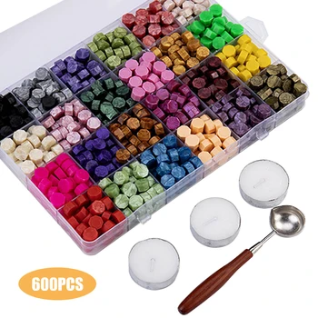 

Vintage Octagonal Sealing Wax Tablet Set with Spoon Sealing Stamp for DIY Scrapbooking Wedding Decorative Invitation Sealing