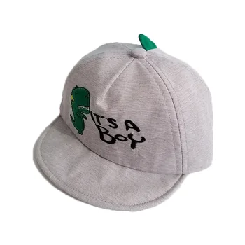 

New Baby hats Children's hat cartoon little dinosaur embroidery infant boys and girls baby soft brimmed peaked baseball caps