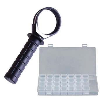 

1 Pcs Gyro Wrist Ball Bracket Gyroscope Booster & 1 Pcs Transparent Nail Art Storage Box 32 Slots Plastic Holder