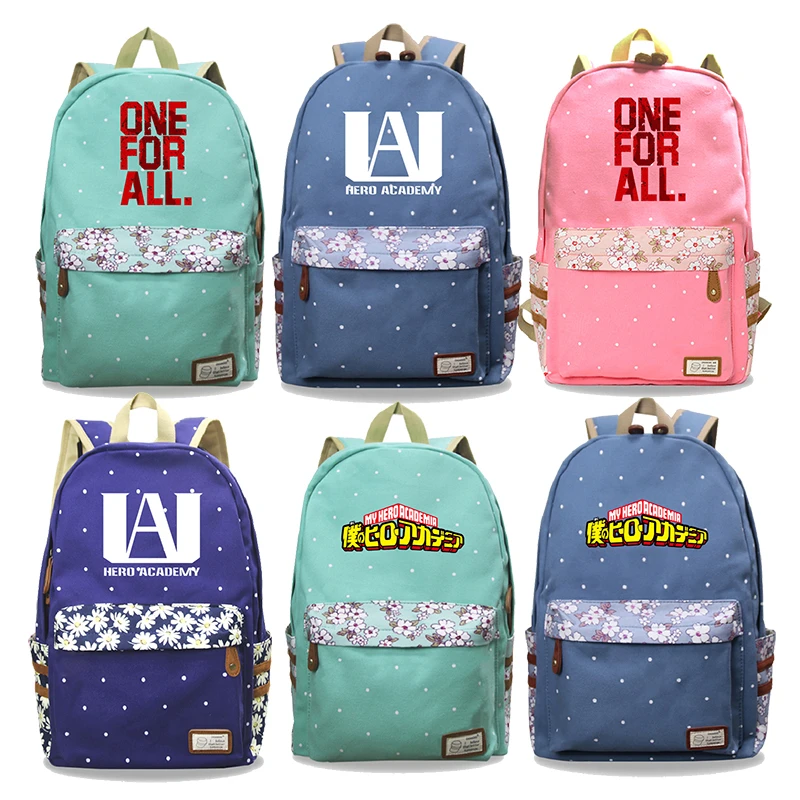 Plecak Япония Аниме Mochila My Hero Academy Sac Dos Цветочные рюкзаки для школы подростков