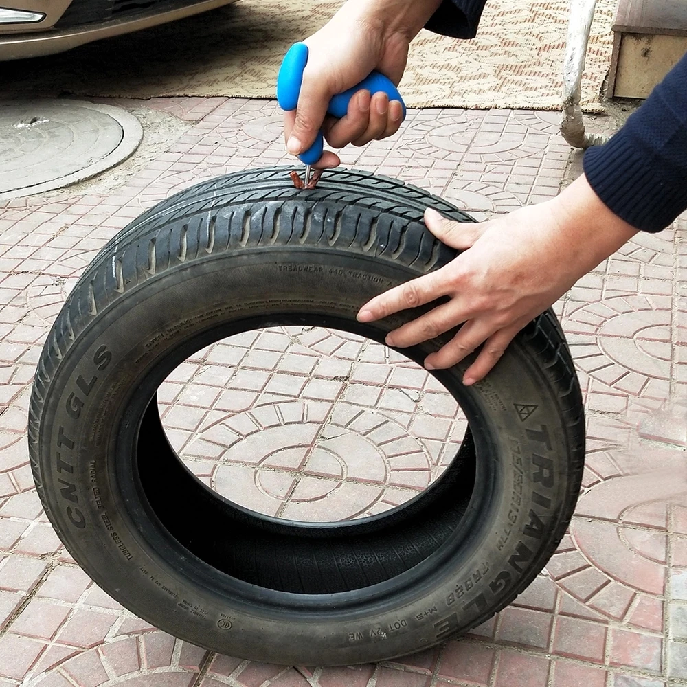 Guarnizione riparazione pneumatici strisce di gomma 50 pezzi 200 3,5 mm per pneumatici tubeless per auto moto nero 