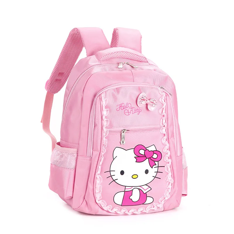 Kid Plush Backpack Cartoon Pink Hello Kitty Backpacks Cute hellokitty Fashion Girls Women Single Shoulder - Цвет: Розовый